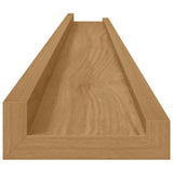 Wall Shelf 4 pcs Brown 100 x 9 x 3 cm Engineered Wood 42020019