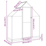 Greenhouse with Base Frame Green 169x58x202 cm Aluminium 4005820
