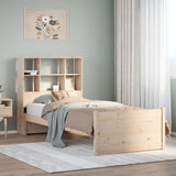 Bookcase Bed without Mattress 90x190cm Single Solid Wood Pine 3322457