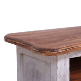 TV Cabinet 120x30x40 cm White Solid Mahogany Wood 283902