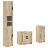 3 Piece Bathroom Cabinet Set UTRECHT Engineered Wood 3417893