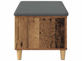Hall Bench Old Wood 100 x 38 x 46 cm Engineered Wood and Fabric 891542