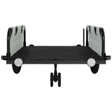 Bike Trailer Grey and Black Oxford Fabric and Iron 94196