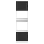 Oven Cabinets 2 pcs Porto Black Engineered Wood 3315052