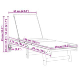 Sun Lounger 2 pcs Solid Acacia Wood Brown 3325198