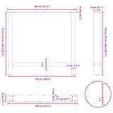 Dining Table Legs White 2 pcs 80x cm Steel 4013313