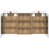 Bathroom Cabinet Set 3 pcs 120 x 10.5 x 60.5 cm Engineered wood 3403743