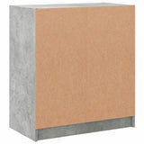 Side Cabinet with Glass Doors Concrete Grey 68x37x75.5 cm 836381