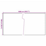 Balcony Screen Light Brown 1000x100 cm Poly Rattan 156279
