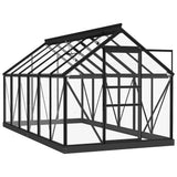 Glass Greenhouse Anthracite 155x298x191 cm Aluminium 3082335