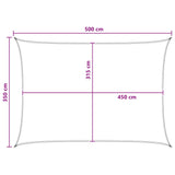 Sunshade Sail 3.5 x 5 m HDPE Rectangular Yellow and White 42032834