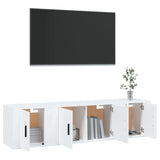 3 Piece TV Cabinet Set White Engineered Wood 3188398