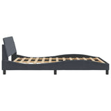 Bed Frame "Dover" Dark Grey 137x190 cm Velvet 373283