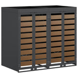 Wheelie Bin Storage for 2 Bins Anthracite 136 x 77.5 x 121.5 cm 3394773