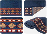 Runner Rug FLORNES Woven Blue 80 x 400 cm PP 7 mm 42057266