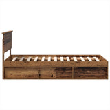 Bed Frame with Headboard Old Wood 75 x 190 cm Engineered wood 3407947