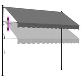 Retractable Awning Anthracite 300x150 cm Fabric and Steel 368740