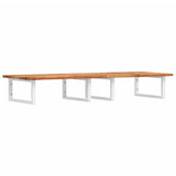 Basin Shelf Wall Mounted Steel and Solid Wood Acacia 3302836