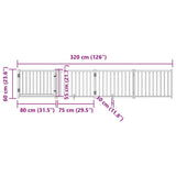Dog Gate with Door Foldable 4 Panels 320 cm Solid Wood Fir 352273