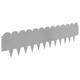 Lawn Edging 20 pcs 103 x 25 cm Steel Silver 8008706