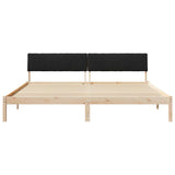 Bed frame Brown and black 200 x 200 cm Solid pine wood 3394350