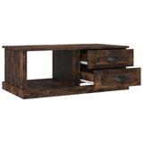 Coffee Table Smoked Oak 90x50x35 cm Engineered Wood 816245
