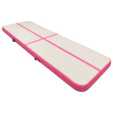 Inflatable Gymnastics Mat with Pump 400x100x20 cm PVC Pink 92679