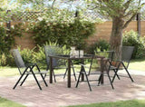 Garden Dining Set 5 pcs Anthracite Powder-Coated Steel 3379290