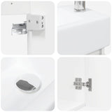 Bathroom Vanity Unit with Tap White 45.5 x 22.5 x 84 cm 889511