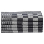 50 Piece Towel Set Black and White Cotton 136293