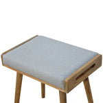 Grey Tweed Tray Style Footstool IN518