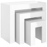 ZNTS Nesting Coffee Tables 3 pcs High Gloss White Engineered Wood 808546