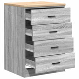 Garage Storage Cabinet Grey Sonoma 60x51x85 cm Solid Wood Pine 860603