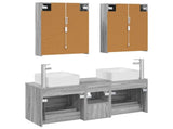 Bathroom Furniture Set 5 pcs Grey Sonoma 3406772