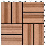 22 pcs Decking Tiles 30x30 cm 2 sqm WPC Brown 277806