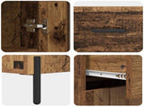Highboard Old Wood 69.5 x 34 x 180 cm Engineered Wood 3415652