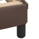 Bed Frame without Mattress "Zadar" Brown 80x200 cm Faux Leather 3208144