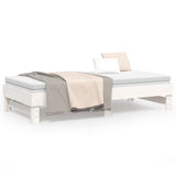 ZNTS Pull-out Day Bed without Mattress White 2x cm 823395