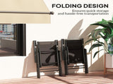 Set of 2 Folding Chair, Aluminium Frame Outdoor Camping Chairs with Breathable Mesh Back and Seat, T3398P314728