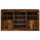 Sideboard with LED Lights Smoked Oak 123x37x67 cm 3209083
