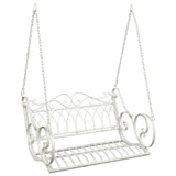 Swing Bench Steel 109 x 75 x 59 cm Antique White 42038691