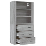 Highboard Grey Sonoma Engineered Wood 3185397