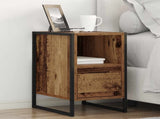 Bedside Table Old Wood 39.5 x 30 x 50 cm Engineered Wood 886662