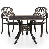 3 Piece Bistro Set Cast Aluminium Bronze 3070577