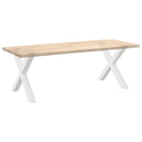 Dining Table Legs X-Shaped 2 pcs White 90x cm Steel 4012985