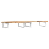 Basin Shelf Wall Mounted Steel and Solid Wood Acacia 3302680