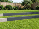 Garden Cover Profile 10 pcs 100 x 10 x 15 cm Steel Anthracite 8012911
