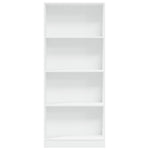 ZNTS Bookcase White 60x24x143 cm Engineered Wood 857812