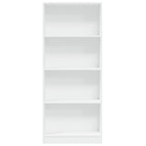 ZNTS Bookcase White 60x24x143 cm Engineered Wood 857812