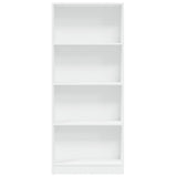 Bookcase White 60x24x143 cm Engineered Wood 857812